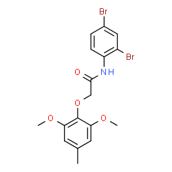 ChemSpider 2D Image | N-(2,4-Dibromophenyl)-2-(2,6-dimethoxy-4-methylphenoxy)acetamide | C17H17Br2NO4