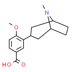 ChemSpider 2D Image | 4-Methoxy-3-(8-methyl-8-azabicyclo[3.2.1]oct-3-yl)benzoic acid | C16H21NO3