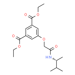 ChemSpider 2D Image | Diethyl 5-(2-{[(2R)-3-methyl-2-butanyl]amino}-2-oxoethoxy)isophthalate | C19H27NO6