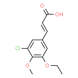 ChemSpider 2D Image | (2E)-3-(3-Chloro-5-ethoxy-4-methoxyphenyl)acrylic acid | C12H13ClO4