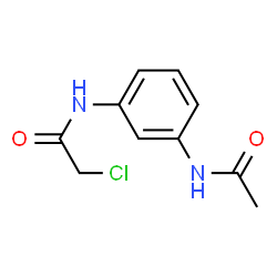 ChemSpider 2D Image | 2-chloro-N-(3-acetamidophenyl)acetamide | C10H11ClN2O2