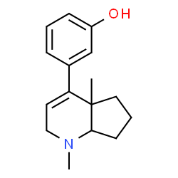 ChemSpider 2D Image | 3-(1,4a-Dimethyl-2,4a,5,6,7,7a-hexahydro-1H-cyclopenta[b]pyridin-4-yl)phenol | C16H21NO