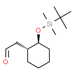 ChemSpider 2D Image | [(1R,2S)-2-{[Dimethyl(2-methyl-2-propanyl)silyl]oxy}cyclohexyl]acetaldehyde | C14H28O2Si
