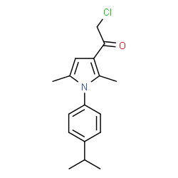 ChemSpider 2D Image | 2-Chloro-1-[1-(4-isopropylphenyl)-2,5-dimethyl-1H-pyrrol-3-yl]ethanone | C17H20ClNO