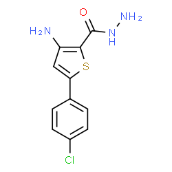 ChemSpider 2D Image | 3-Amino-5-(4-chlorophenyl)-2-thiophenecarbohydrazide | C11H10ClN3OS