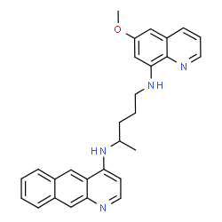ChemSpider 2D Image | N~4~-(Benzo[g]quinolin-4-yl)-N~1~-(6-methoxy-8-quinolinyl)-1,4-pentanediamine | C28H28N4O