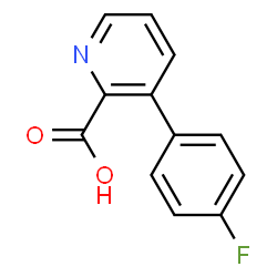ChemSpider 2D Image | 3-(4-Fluorophenyl)-2-pyridinecarboxylic acid | C12H8FNO2