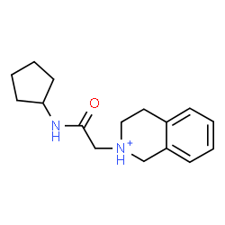 ChemSpider 2D Image | 2-[2-(Cyclopentylamino)-2-oxoethyl]-1,2,3,4-tetrahydroisoquinolinium | C16H23N2O