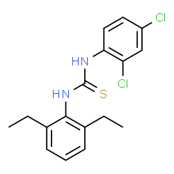 ChemSpider 2D Image | 1-(2,4-Dichlorophenyl)-3-(2,6-diethylphenyl)thiourea | C17H18Cl2N2S