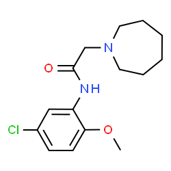 ChemSpider 2D Image | 2-(1-Azepanyl)-N-(5-chloro-2-methoxyphenyl)acetamide | C15H21ClN2O2