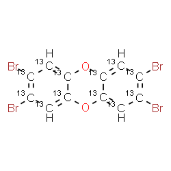 ChemSpider 2D Image | 2,3,7,8-Tetrabromo(~13~C_12_)oxanthrene | 13C12H4Br4O2