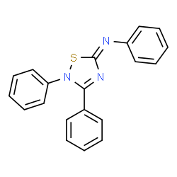 ChemSpider 2D Image | (5E)-N,2,3-Triphenyl-1,2,4-thiadiazol-5(2H)-imine | C20H15N3S