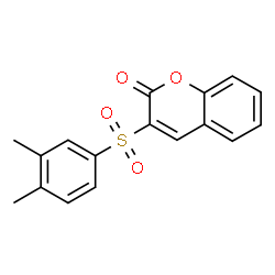 ChemSpider 2D Image | 3-[(3,4-Dimethylphenyl)sulfonyl]-2H-chromen-2-one | C17H14O4S