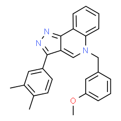 ChemSpider 2D Image | 3-(3,4-Dimethylphenyl)-5-(3-methoxybenzyl)-5H-pyrazolo[4,3-c]quinoline | C26H23N3O