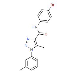 ChemSpider 2D Image | N-(4-Bromophenyl)-5-methyl-1-(3-methylphenyl)-1H-1,2,3-triazole-4-carboxamide | C17H15BrN4O