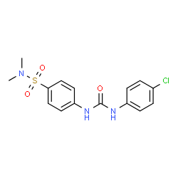 ChemSpider 2D Image | 4-{[(4-Chlorophenyl)carbamoyl]amino}-N,N-dimethylbenzenesulfonamide | C15H16ClN3O3S