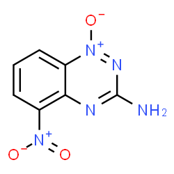 ChemSpider 2D Image | 5-Nitro-1,2,4-benzotriazin-3-amine 1-oxide | C7H5N5O3
