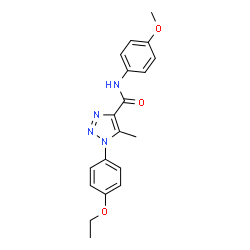 ChemSpider 2D Image | 1-(4-Ethoxyphenyl)-N-(4-methoxyphenyl)-5-methyl-1H-1,2,3-triazole-4-carboxamide | C19H20N4O3