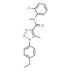 ChemSpider 2D Image | N-(2-Chlorophenyl)-1-(4-ethylphenyl)-5-methyl-1H-1,2,3-triazole-4-carboxamide | C18H17ClN4O