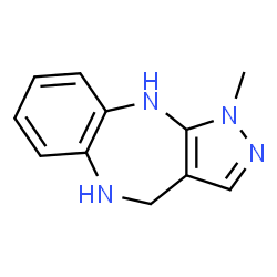 ChemSpider 2D Image | 1-Methyl-1,4,5,10-tetrahydropyrazolo[3,4-b][1,5]benzodiazepine | C11H12N4