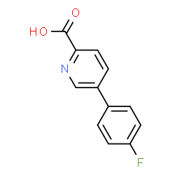 ChemSpider 2D Image | 5-(4-Fluorophenyl)-2-pyridinecarboxylic acid | C12H8FNO2