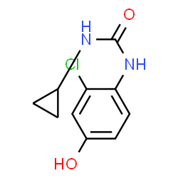 ChemSpider 2D Image | 1-(2-Chloro-4-hydroxyphenyl)-3-cyclopropylurea | C10H11ClN2O2
