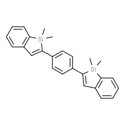 ChemSpider 2D Image | 2,2'-(1,4-Phenylene)bis(1,1-dimethyl-1H-1-benzosilole) | C26H26Si2