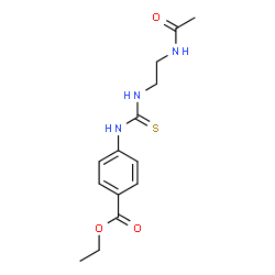 ChemSpider 2D Image | Ethyl 4-{[(2-acetamidoethyl)carbamothioyl]amino}benzoate | C14H19N3O3S