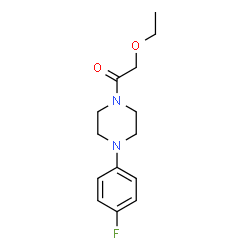 ChemSpider 2D Image | 2-Ethoxy-1-[4-(4-fluorophenyl)-1-piperazinyl]ethanone | C14H19FN2O2