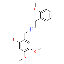 ChemSpider 2D Image | N-(2-Bromo-4,5-dimethoxybenzyl)-2-(2-methoxyphenyl)ethanaminium | C18H23BrNO3