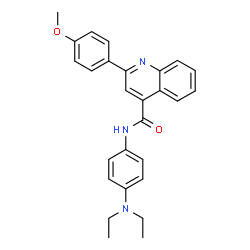 ChemSpider 2D Image | N-[4-(Diethylamino)phenyl]-2-(4-methoxyphenyl)-4-quinolinecarboxamide | C27H27N3O2