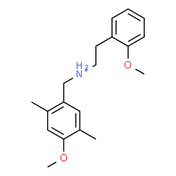ChemSpider 2D Image | N-(4-Methoxy-2,5-dimethylbenzyl)-2-(2-methoxyphenyl)ethanaminium | C19H26NO2