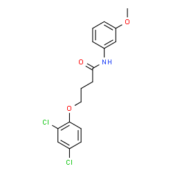 ChemSpider 2D Image | 4-(2,4-Dichlorophenoxy)-N-(3-methoxyphenyl)butanamide | C17H17Cl2NO3