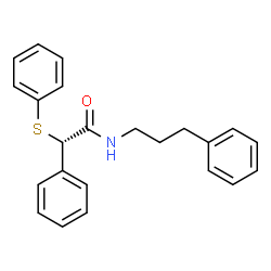 ChemSpider 2D Image | (2S)-2-Phenyl-N-(3-phenylpropyl)-2-(phenylsulfanyl)acetamide | C23H23NOS