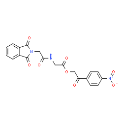 ChemSpider 2D Image | 2-(4-Nitrophenyl)-2-oxoethyl N-[(1,3-dioxo-1,3-dihydro-2H-isoindol-2-yl)acetyl]glycinate | C20H15N3O8