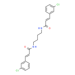 ChemSpider 2D Image | (2E,2'E)-N,N'-1,4-Butanediylbis[3-(3-chlorophenyl)acrylamide] | C22H22Cl2N2O2