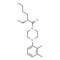 ChemSpider 2D Image | (2R)-1-[4-(2,3-Dimethylphenyl)-1-piperazinyl]-2-ethyl-1-hexanone | C20H32N2O
