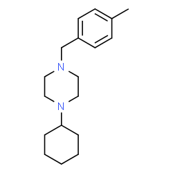 ChemSpider 2D Image | 1-Cyclohexyl-4-(4-methylbenzyl)piperazine | C18H28N2