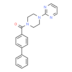 ChemSpider 2D Image | 4-Biphenylyl[4-(2-pyrimidinyl)-1-piperazinyl]methanone | C21H20N4O