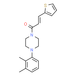 ChemSpider 2D Image | (2E)-1-[4-(2,3-Dimethylphenyl)-1-piperazinyl]-3-(2-thienyl)-2-propen-1-one | C19H22N2OS