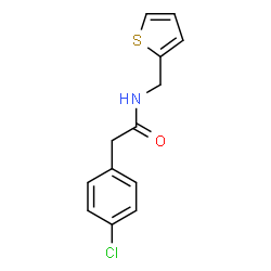 ChemSpider 2D Image | 2-(4-Chlorophenyl)-N-(2-thienylmethyl)acetamide | C13H12ClNOS