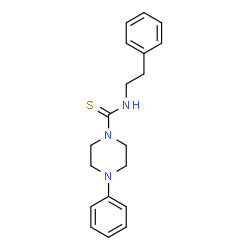 ChemSpider 2D Image | 4-Phenyl-N-(2-phenylethyl)-1-piperazinecarbothioamide | C19H23N3S