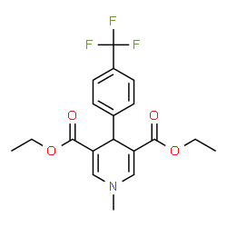 ChemSpider 2D Image | Diethyl 1-methyl-4-[4-(trifluoromethyl)phenyl]-1,4-dihydro-3,5-pyridinedicarboxylate | C19H20F3NO4