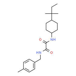 ChemSpider 2D Image | N-(4-Methylbenzyl)-N'-[4-(2-methyl-2-butanyl)cyclohexyl]ethanediamide | C21H32N2O2