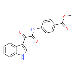 ChemSpider 2D Image | Methyl 4-{[1H-indol-3-yl(oxo)acetyl]amino}benzoate | C18H14N2O4