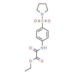 ChemSpider 2D Image | Ethyl oxo{[4-(1-pyrrolidinylsulfonyl)phenyl]amino}acetate | C14H18N2O5S
