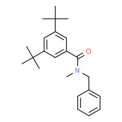 ChemSpider 2D Image | N-Benzyl-N-methyl-3,5-bis(2-methyl-2-propanyl)benzamide | C23H31NO