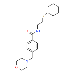 ChemSpider 2D Image | N-[2-(Cyclohexylsulfanyl)ethyl]-4-(4-morpholinylmethyl)benzamide | C20H30N2O2S