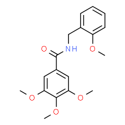 ChemSpider 2D Image | 3,4,5-Trimethoxy-N-(2-methoxybenzyl)benzamide | C18H21NO5