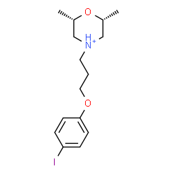 ChemSpider 2D Image | (2R,6S)-4-[3-(4-Iodophenoxy)propyl]-2,6-dimethylmorpholin-4-ium | C15H23INO2